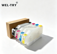 Kartrid Tinta Isi Ulang Kosong M WEL-TRY T08 Tanpa Chip untuk Printer Epson WorkForce Enterprise AM-C400 C550  650ML dan 350ML