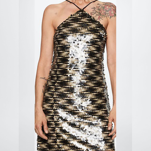 Pour <span class=keywords><strong>Mango</strong></span> Robe de soirée courte à paillette semi-transparente pour femme Robe courte avec détail scintillant - Product Image 2