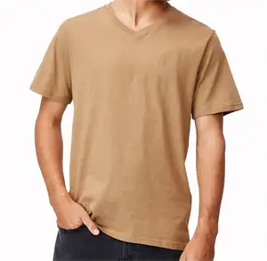 Wholesale Sports Wear Man T Shirt 95 Cotton 5 Spandex V Neck Sports T Shirts