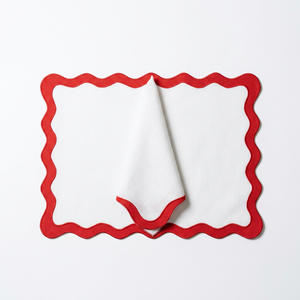 Juego de Servilletas y Manteles Individuales de Tela con Borde Festoneado, Colores Personalizables, Reutilizables, para Decoración de Mesas en Bodas y Restaurantes - Product Image 1