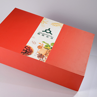 Cajas de Regalo Rígidas Magnéticas de Cartón Plegable con Logotipo Grande Personalizado, Color Rojo de Lujo, con Tapa y Laminado Mate en Dorado para Artículos Pequeños