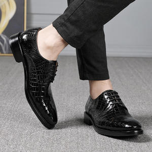 รองเท้าหนังจระเข้สำหรับผู้ชาย, รองเท้าหนังแบบสวมสำหรับผู้ชาย - Product Image 4