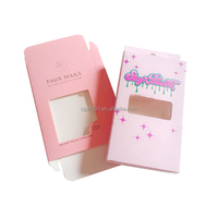 Caja de Papel para Pestañas de Visón con Logotipo Personalizado Premium ZJ-057, Cajas Personalizadas al por Mayor, Caja de Empaque para Uñas