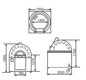 <span class=keywords><strong>Forno</strong></span> per <span class=keywords><strong>Pizza</strong></span> a Gas in <span class=keywords><strong>Pietra</strong></span> Vulcanica per <span class=keywords><strong>Casa</strong></span> e Uso Commerciale, Direttamente dalla Fabbrica - Product Image 5