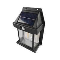 Lampe solaire murale d'extérieur avec détecteur de mouvement, étanche IP65, lampe solaire LED rétro pour jardin, patio, véranda