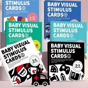 <span class=keywords><strong>Cartes</strong></span> d'apprentissage pour bébés à contraste élevé, noir et blanc, colorées, stimulation sensorielle visuelle, pour bébés de 0 à 36 mois - Product Image 3