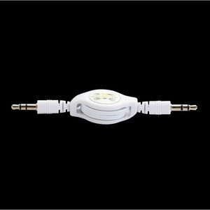 สายสัญญาณเสียง Aux 3.5 มม. ชายต่อชาย สำหรับรถยนต์ แบบใช้ซ้ำได้ สีขาว - Product Image 3