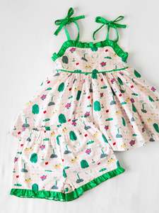 GSPO3102 CUSTOM Little Active Girl 4th of july Print Outfits Kids Wholesale Sleeveless Set Girl Child - Product Image 3