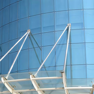 कांच के पर्दे की दीवार यूनिजीकृत छड़ी फ्रेम मकड़ी प्रणाली ग्लेज़ेड क्लैडिंग बाहरी मुखौटा एकल डबल - Product Image 6