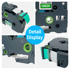 Cinta Adhesiva Laminada Estándar Orison Tzo-745 de 18 mm, Blanca sobre Verde, Compatible con Tze745 Tze-745 para Impresoras Brother <span class=keywords><strong>P</strong></span>-<span class=keywords><strong>Touch</strong></span> - Product Image 3