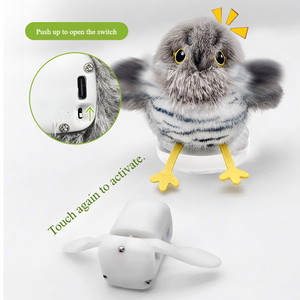 Juguete para Gatos con Sonido de Pájaro, Activado por Tacto, Recargable, Ecológico, de Plástico Suave, Directo de Fábrica - Product Image 2