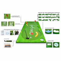 Tapis de golf portable SER 3m*1m en EVA pour mini-golf, simulateur de putting, équipement d'entraînement de golf intérieur/extérieur