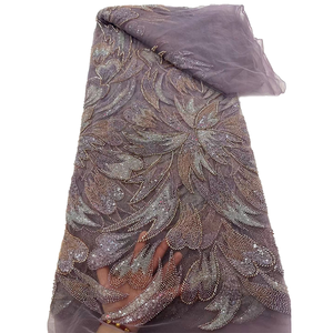 NI.AI tela de encaje con cuentas de Alta Calidad tela de encaje con cuentas <span class=keywords><strong>a</strong></span> <span class=keywords><strong>mano</strong></span> de boda vestidos tradicionales nigerianos de lujo encaje <span class=keywords><strong>para</strong></span> boda - Product Image 1