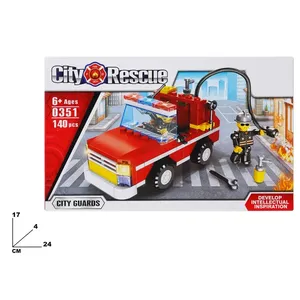 City Rescue <b>Fire</b> Truck 140 Pcs Building Blocks For Kids Ages 6+ City Guards Set - Product Image 2