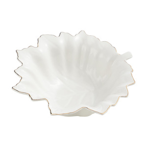 Platos de Cerámica de Forma Irregular con Borde Dorado, Plato para Servir Piña, Desayuno, Postre, Aperitivos, Estilo Occidental, para Fiestas - Product Image 5