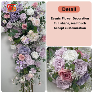 SMOOTH Custom High Quality OEM Wedding Flower Bouquet Holder Lilac Rose Flower Bouquet <b>Corner</b> Flowers Series - Product Image 4