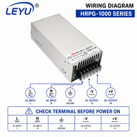 Alimentation à découpage HRPG-1000 1000W 24V 42A à sortie unique avec fonction PFC, alimentation parallèle haute efficacité 94% SMPS