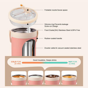 <span class=keywords><strong>Mug</strong></span> de voyage <span class=keywords><strong>isotherme</strong></span> 40 oz tendance, compatible porte-gobelets, en acier inoxydable 304, isolé sous vide, anti-fuite, avec poignée et couvercle - Product Image 5