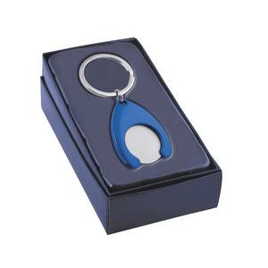 Monedero de satén azul con llavero estilo euro - Product Image 2