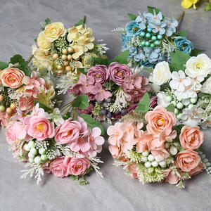 ดอกไม้ประดิษฐ์ MY-Berry <span class=keywords><strong>Princess</strong></span> Rose ดอกไม้ปลอม ตกแต่งบ้าน โรงงานขายส่ง ผ้าไหม จัดดอกไม้งานแต่ง - Product Image 1