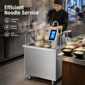 หม้อต้มบะหมี่อัตโนมัติสแตนเลสแบบหนาพิเศษ 6 กิโลวัตต์ เครื่องทำราเมนไฟฟ้าพร้อมระบบยกตะกร้าหลายชั้น 380 โวลต์ - Product Image 4