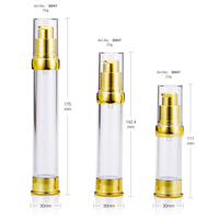 Usine directe PP bouteille de pompe de lotion en plastique emballage cosmétique pour les tailles de soins personnels 15ml 25ml 35ml