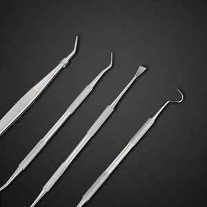 Juego dental de tres piezas: sonda de acero inoxidable, pinzas, espejo bucal, removedor de sarro, herramientas de examen dental, instrumentos bucales - Product Image 3