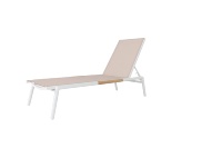 Chaise longue de patio en aluminium pour l'extérieur Salon de soleil pour la piscine de cour de plage de pont d'hôtel