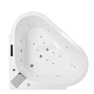 Jacuzzi Esquinero para 2 Personas a <span class=keywords><strong>Precio</strong></span> de Fábrica, Bañera de Hidromasaje Interior, Spa con Masaje, Jacuzzi Blanco con 2 Almohadas - Product Image 3
