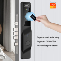 Serrure de porte intelligente à reconnaissance faciale 3D, Tuya WiFi, empreinte digitale, porte en bois, serrure numérique automatique intelligente avec interphone vidéo