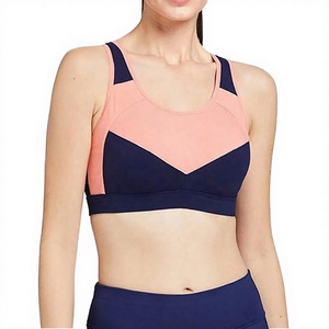 Sujetador deportivo de color para mujer, espalda cruzada, soporte medio, transpirable, de elastano y poliéster, para yoga y ropa deportiva. - Product Image 1