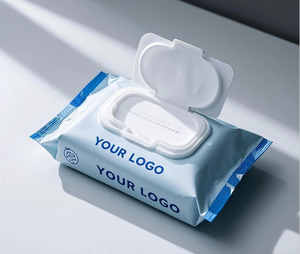 Livraison rapide pour les marques personnalisées, MOQ 30 000 paquets, lingettes pour bébé non parfumées, nettoyage rapide du corps, mini lingettes humides pour les toilettes - Product Image 1