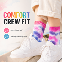 Chaussettes de sport décontractées unisexes en coton côtelé, personnalisées, tie-dye, pour le streetwear, vente en gros, OEM