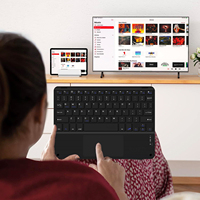 Nuevo Teclado Inalámbrico Delgado con Panel Táctil y USB-C para Tablet, PC y Laptop - Diseño Metálico