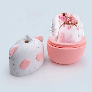 Bandejas de cubitos de hielo de silicona con forma de <span class=keywords><strong>Panda</strong></span>, bolas de hielo, masajeador facial, moldes de hielo para el cuidado facial de la piel - Product Image 2