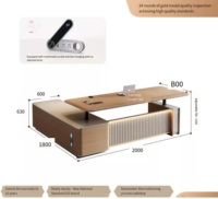 Bureau de direction en forme de I, moderne, haut de gamme, luxueux, mobilier de bureau durable et luxueux pour les PDG et les dirigeants