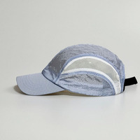 Gorra de Béisbol Deportiva de 6 Paneles con Visera Curva y Logotipo Bordado Personalizado, Gorra de Nailon Ligera para Correr y Acampar para Hombre
