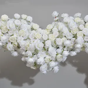 2.4M Wedding Arch Backdrop Stand With Flowers Floral Arrangement Decoration Heart Shaped Wedding Arch