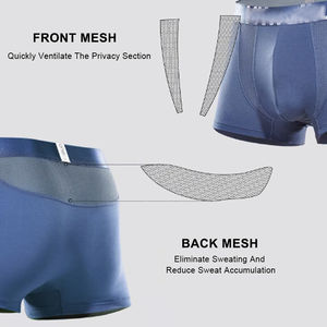 Calzoncillos bóxer para hombre al por mayor, ropa interior deportiva modal transpirable de tiro medio con logotipo personalizado del fabricante y calzoncillos para hombre - Product Image 4