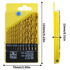 Guest Quality Twist <b>Drill</b> Set 13pc Metric Jobbers Length Titanium Plated For Nonferrous Metals - Product Image 3