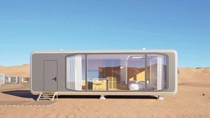 2025 élégant moderne préfabriqué structure en acier mobile minuscule maison mobile pod conteneur maisons pour une utilisation comme bureau ou maison - Product Image 4