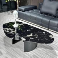 Plateau de table basse de luxe en marbre naturel irrégulier, sur mesure, pour projets de villas et hôtels, vente en gros, OEM