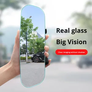 New Transparent Ultra-Narrow Frame In-<b>Car</b> Rearview <b>Mirror</b> High-Definition Glass Anti-Glare Blue Wide-Angle - Product Image 3
