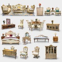 Projet de mobilier de luxe pour villa, appartement et hôtel à Foshan - Canapé de salon de style français, mobilier de haute qualité et luxueux