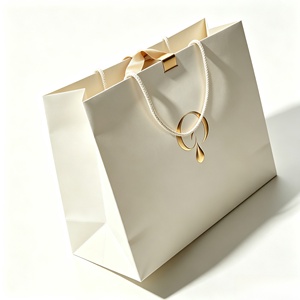 ถุงกระดาษช้อปปิ้งสำหรับเสื้อผ้า ของขวัญ หรูหรา ขนาดเล็ก พิมพ์ลาย พร้อมโลโก้ปั๊มนูน - Product Image 2