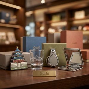 Ensemble cadeau souvenir de voyage personnalisé tout-en-un : aimant de réfrigérateur 3D en PVC, miroir de poche en verre, porte-clés, coupe-ongles - Product Image 1