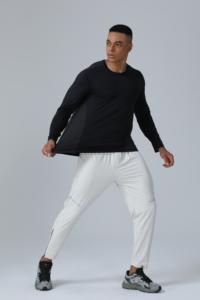 Men's high Elasticity <b>Long</b> <b>Sleeve</b> T-shirt-Breathable and wicking sports <b>tops</b> - Product Image 3
