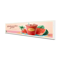 Layar LCD Digital Signage Ultra Lebar 43 Inci untuk Iklan di Tepi Rak Supermarket, Model Stretched Bar dengan Layar Sentuh