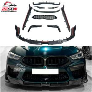 Gran oferta de faldas laterales de labio delantero de fibra de carbono, difusor Spoiler Griller Canards Splitter para <span class=keywords><strong>BMW</strong></span> <span class=keywords><strong>M8</strong></span> F91 F92 F93, <span class=keywords><strong>Kit</strong></span> de carrocería - Product Image 1