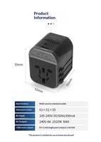 Station de charge sans fil 3 en 1 mondiale avec port de charge rapide PD 12W Type-C, design pliable pour adaptateurs de voyage UK/US/EU/AU